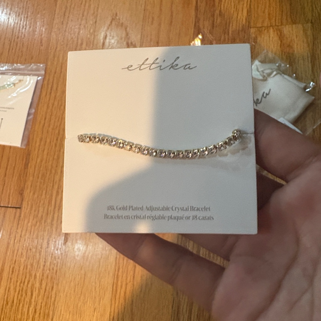 Ettika Gold Crystal Chain Bracelet 15$